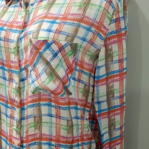 Free People We the Free Tie Front XSmall Long Sleeve Button Down Shirt - Picture 10 of 17